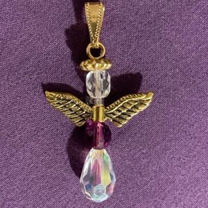 New! Beaded Angel Pendant